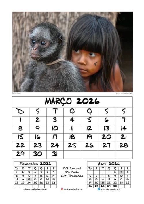Edu Moreira - Calendário 2026